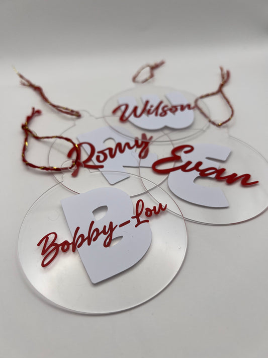 Kersthanger met naam