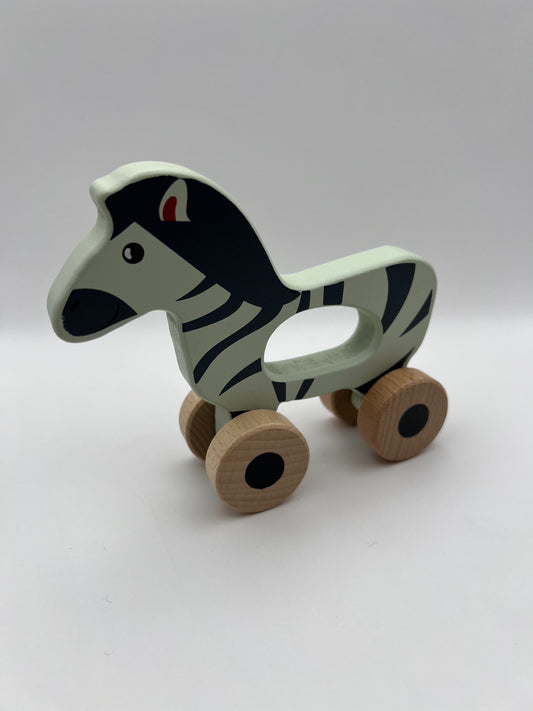 Zebra op wieltjes